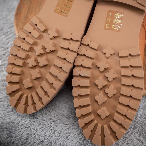 Madewell The Clair Lace Up Boot English Saddle Leather Ankle MA979 Womens 8.5 - Picture 8 of 9